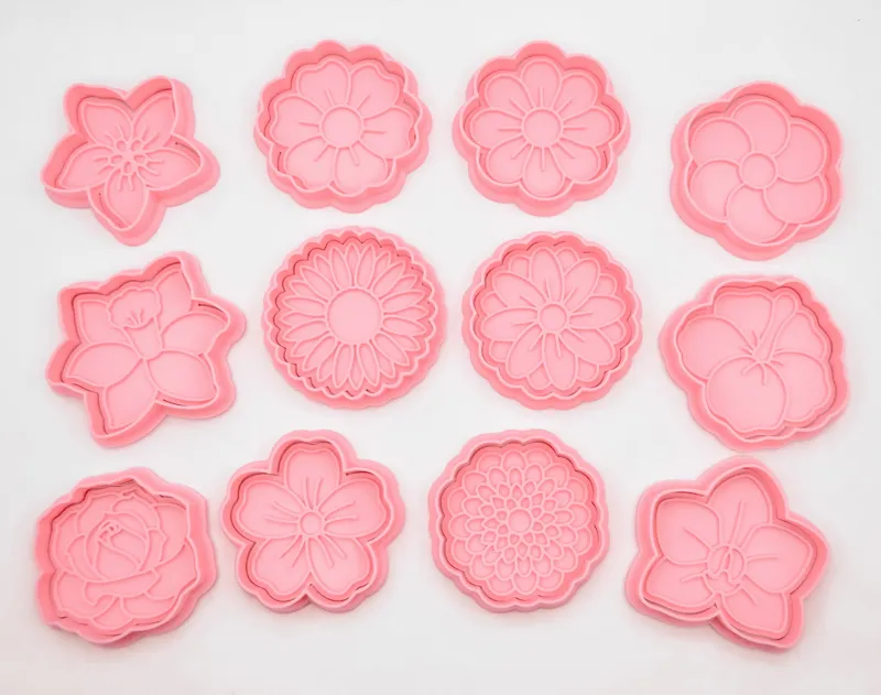 Flowers cookie cutters / stamp